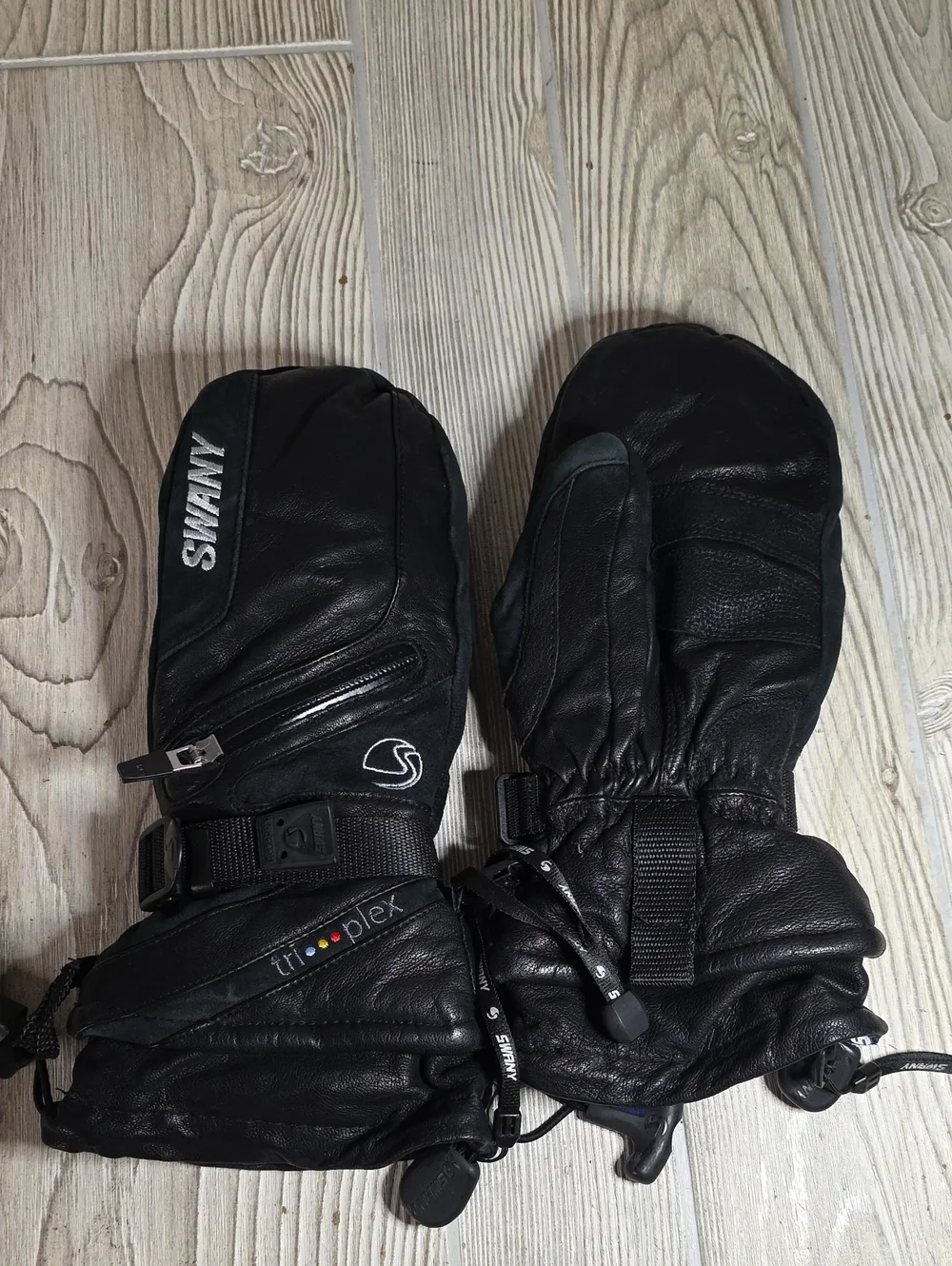 Swany X-Cell Mitt Ladies Waterproof Insulated Leather Ski Mittens Size Large